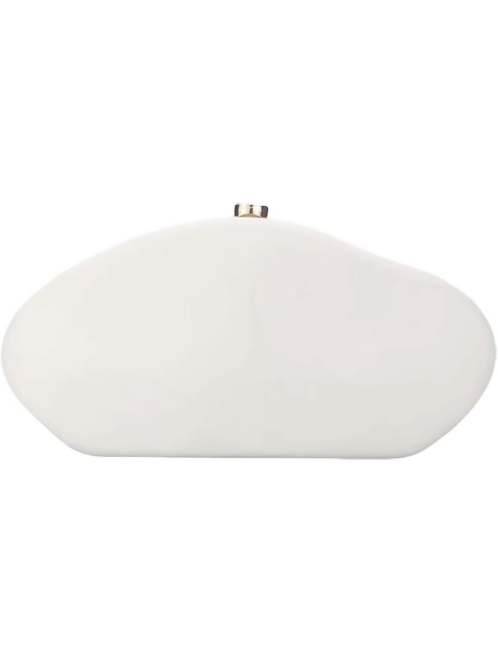 Women's Beige Print Acrylic Clutch Shell Purse Removable Shoulder Chain Bag